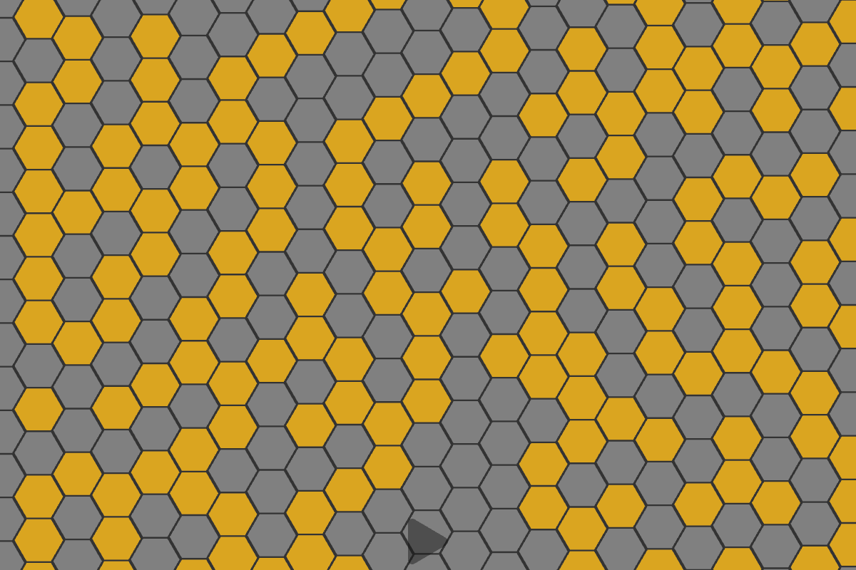 Hexagonal Game of Life Demo